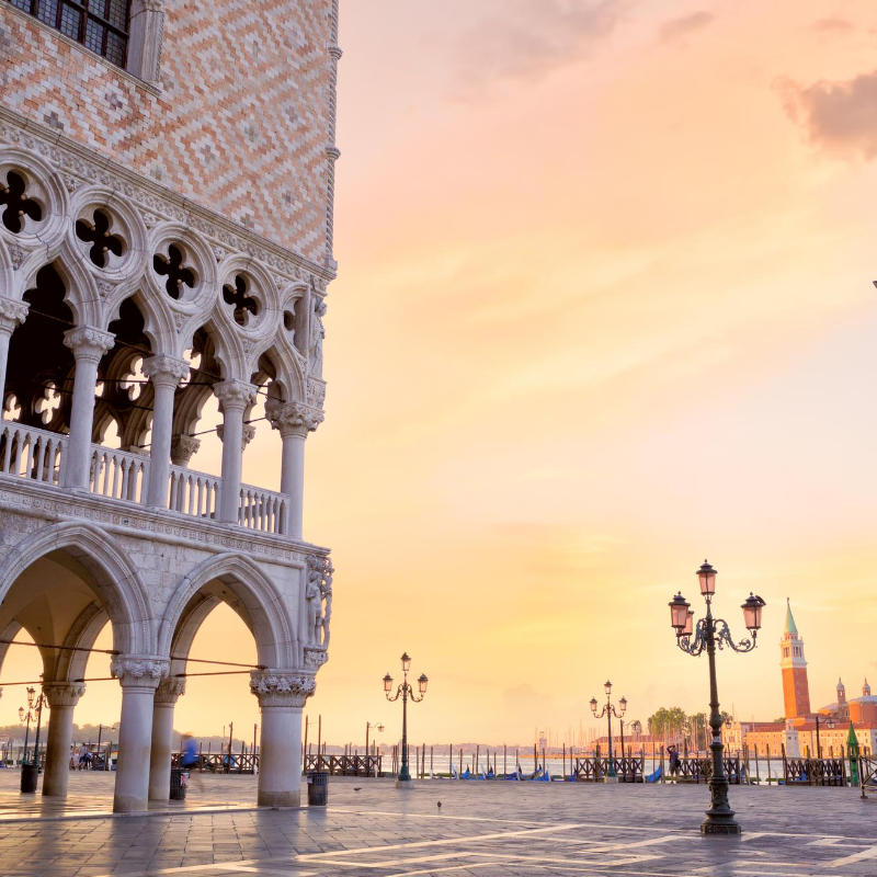 veduta dal Palazzo Ducale sulla laguna di Venezia