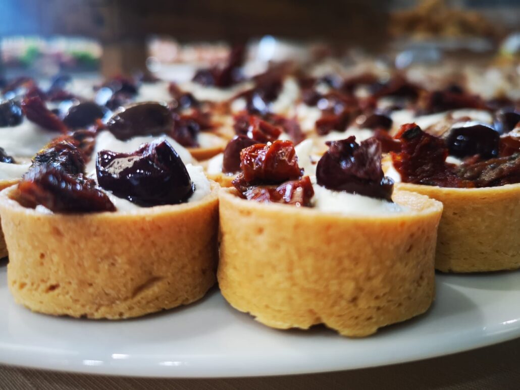 crostini preparati per evento aziendale